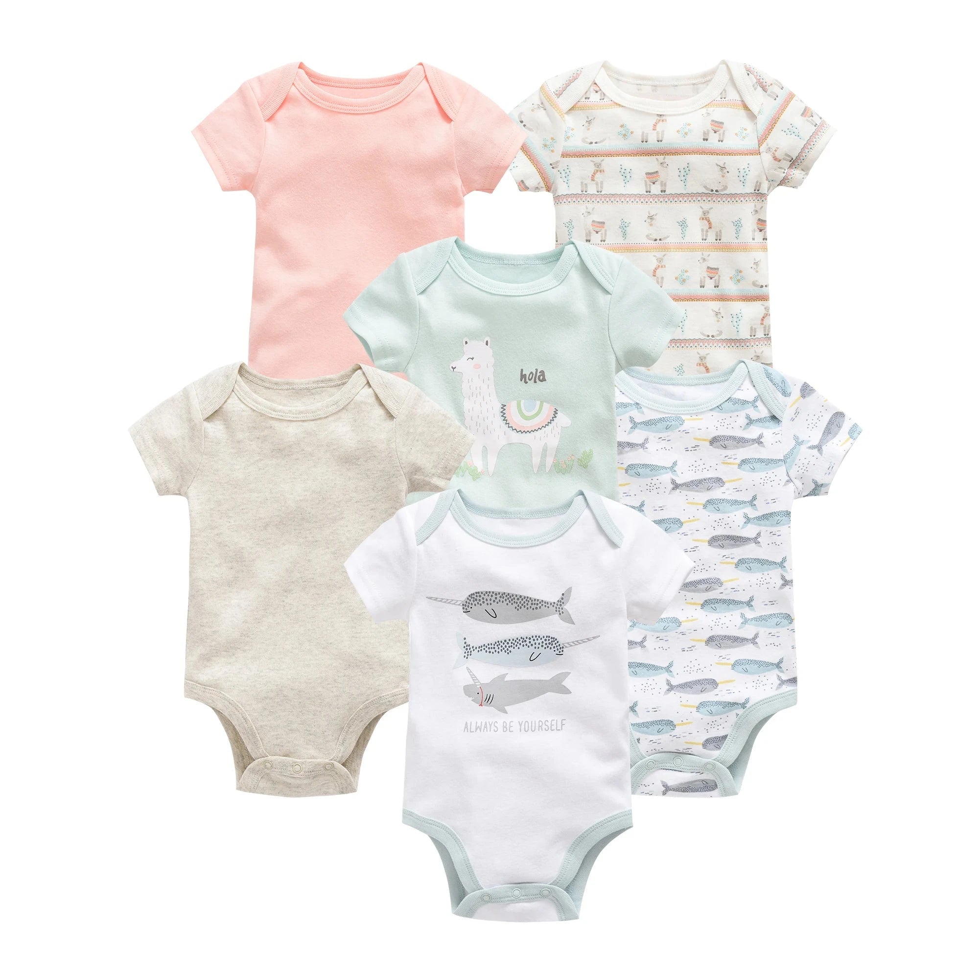 3/6 pcs a lot Baby Girls Clothes pour nouveaux Cotton Short Sleeve Girl Bodysuit 0-12 Months Newborn Boys Clothing Toddler Econic Blanks